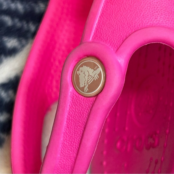 CROCS Bright Pink SKYLAR PRIMA NANOOK BALLET Slip On Mary Jane Shoes Size 4 - Picture 8 of 15